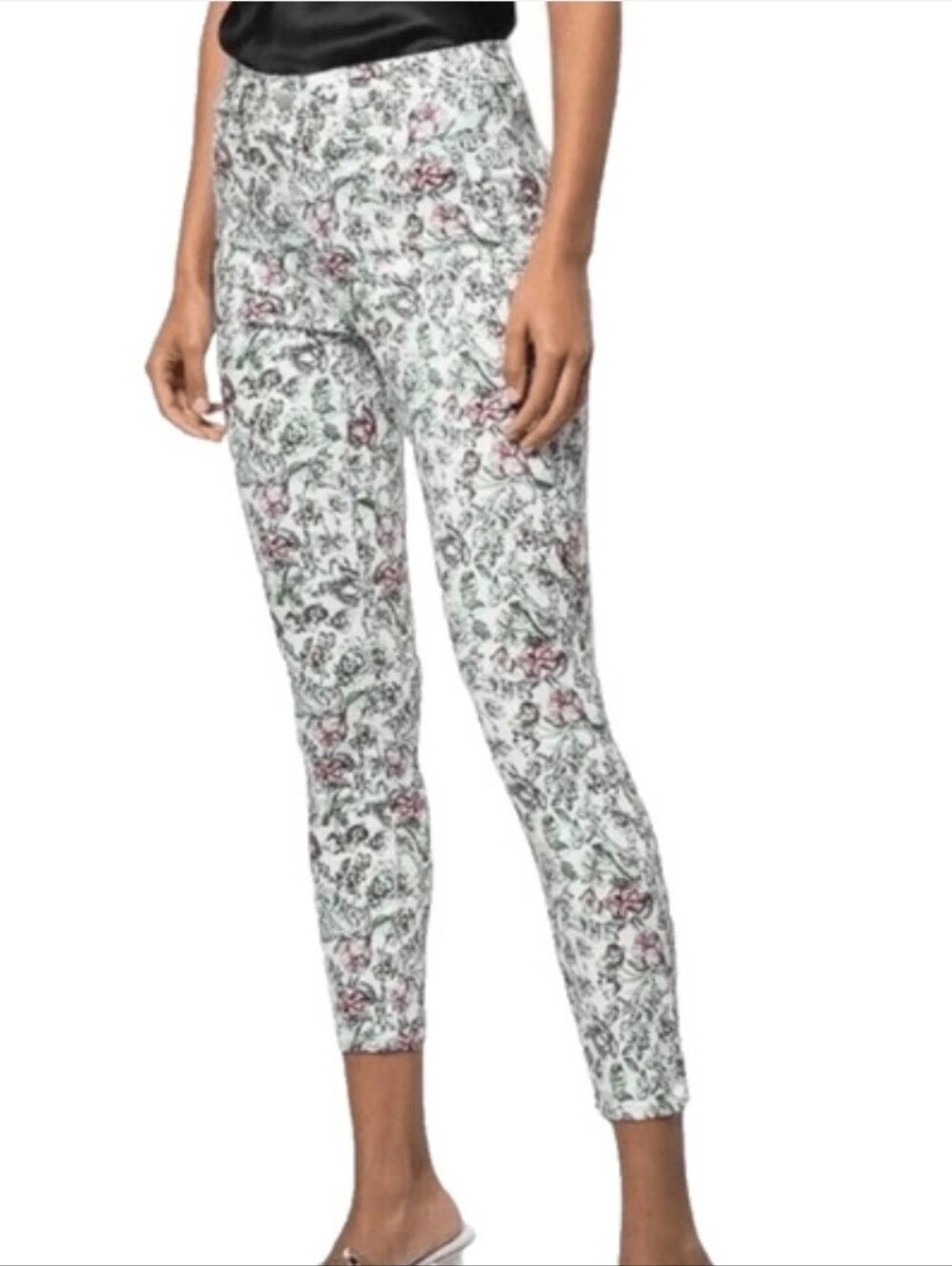 L'Agence Margot High Rise Skinny Floral Jeans 28